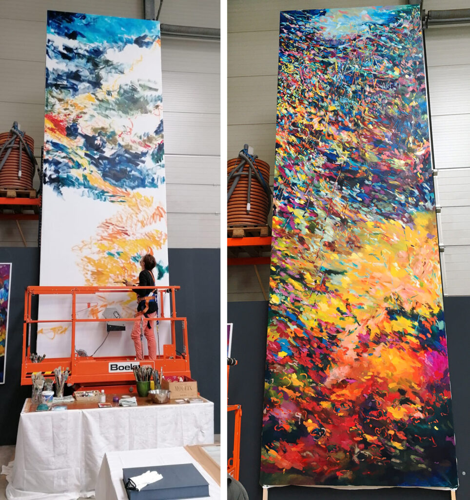 6 Meter hohes Gemälde von Alexandra Seils