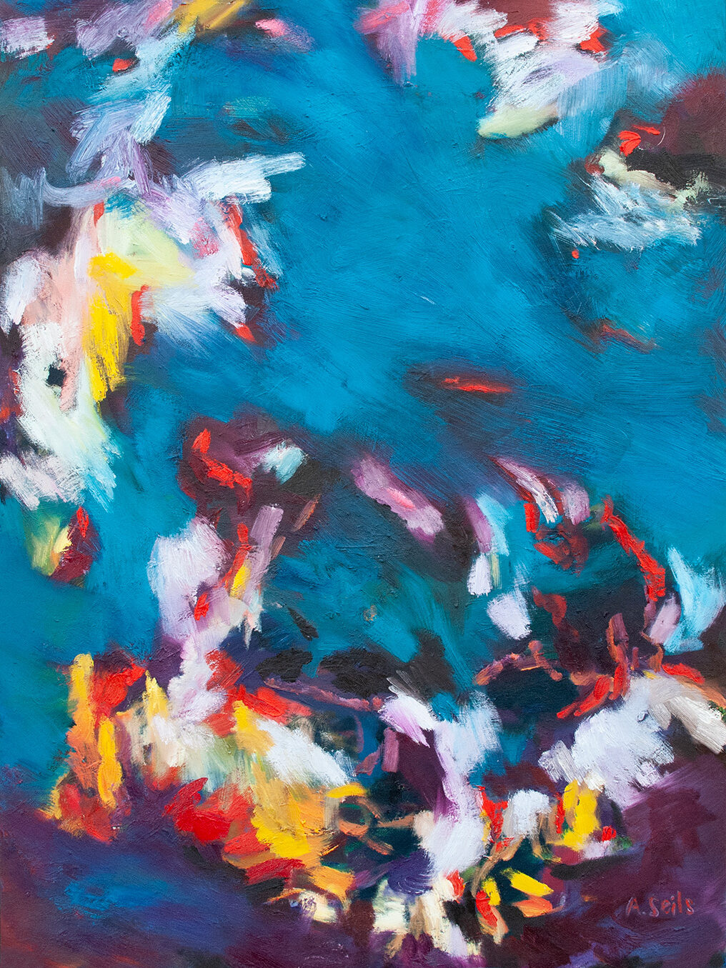 Abstract Painting by Alexandra Seils, abstrakte Landschaften, spürbare Kraft der Farben