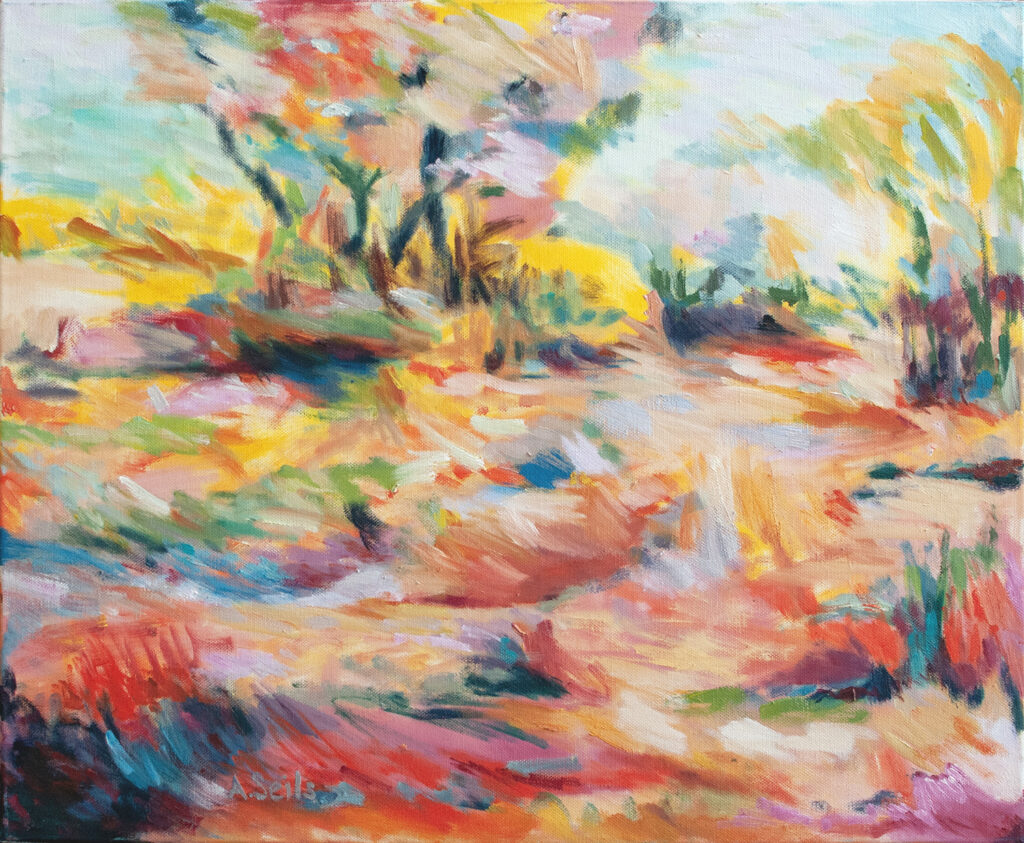 Abstract Painting by Alexandra Seils, abstrakte Landschaften, sp&uuml;rbare Kraft der Farben