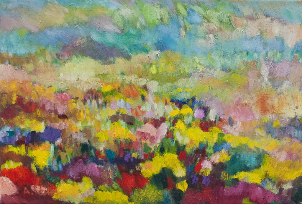 Abstract Painting by Alexandra Seils, abstrakte Landschaften, sp&uuml;rbare Kraft der Farben